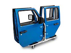 EZ 4x4 4-Door Holder Aluminum Rolling Cart; Silver