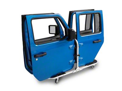 EZ 4x4 4-Door Holder Aluminum Rolling Cart; Silver