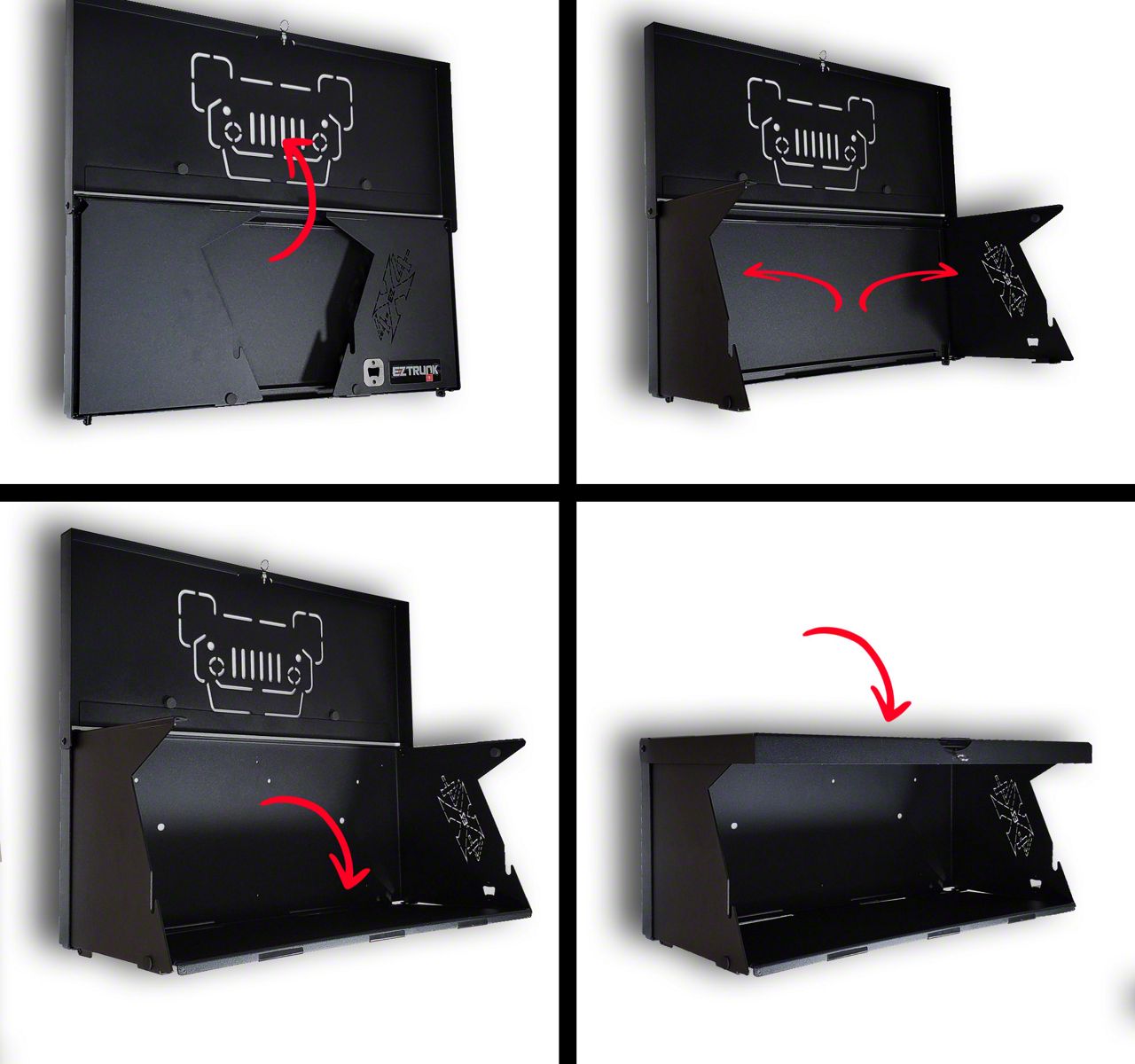EZ 4x4 Jeep Wrangler Aluminum Folding Tailgate Table; Single