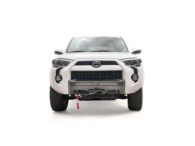 Fab Fours Hidden Winch Mount with High Pre-Runner Guard; Matte Black (14-24 4Runner)