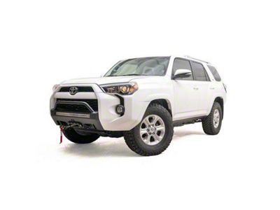 Fab Fours Hidden Winch Mount with Low Pre-Runner Guard; Bare Steel (14-24 4Runner)