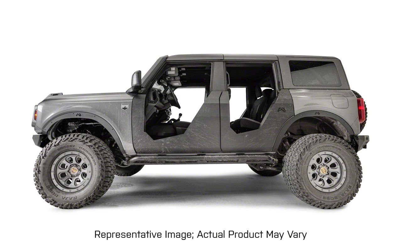 Fab Fours Bronco Fender Flare Delete; Bare Steel FB2002B (2124 Bronco