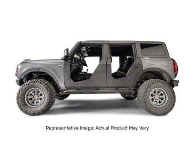 Fab Fours Fender Flare Delete; Bare Steel (21-25 Bronco 4-Door, Excluding Raptor)