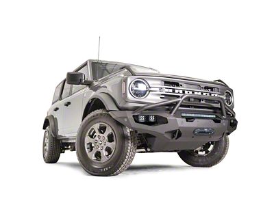Fab Fours Matrix Front Bumper with Pre-Runner Guard; Bare Steel (21-25 Bronco, Excluding Raptor)