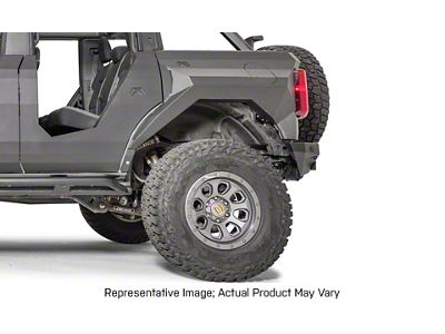 Fab Fours Rear Fenders; Bare Steel (21-25 Bronco 4-Door, Excluding Raptor)