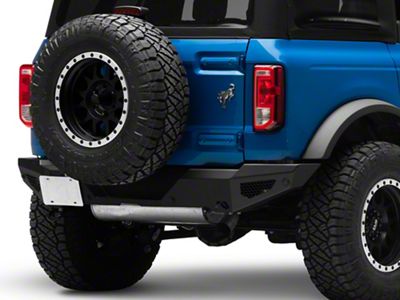 Fab Fours Standard Rear Bumper; Matte Black (21-25 Bronco, Excluding Raptor)