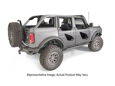 Fab Fours Trail Door Inserts; Bare Steel (21-25 Bronco 4-Door)