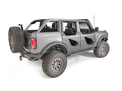 Fab Fours Trail Door Inserts; Matte Black (21-25 Bronco 4-Door)