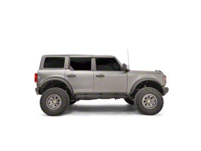Fab Fours Tube Rock Sliders; Bare Steel (21-25 Bronco 4-Door)