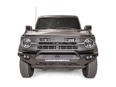 Fab Fours Vengeance Front Bumper with Pre-Runner Guard; Bare Steel (21-25 Bronco, Excluding Raptor)