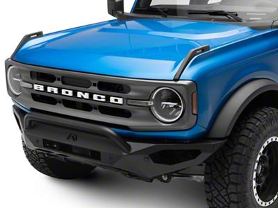 Fab Fours Vengeance Front Bumper with Pre-Runner Guard; Matte Black (21-25 Bronco, Excluding Raptor)