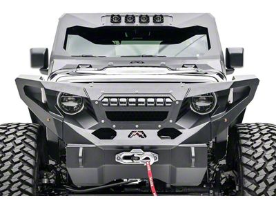 Fab Fours Grumper 20-Inch LED Light Bar Mount; Matte Black (20-25 Jeep Gladiator JT)