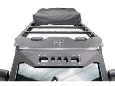 Fab Fours Overland Bed Rack Crossmembers; Matte Black (20-25 Jeep Gladiator JT)