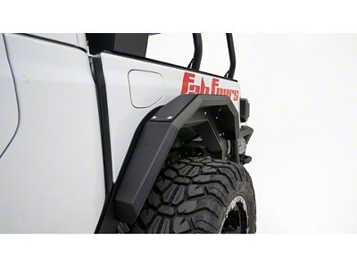 Fab Fours Rear Fender System; Matte Black (20-25 Jeep Gladiator JT)