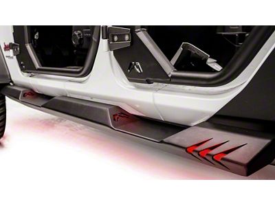 Fab Fours Rock Sliders; Matte Black (20-25 Jeep Gladiator JT)