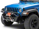 Fab Fours Stubby Front Bumper with Pre-Runner Guard; Matte Black (20-26 Jeep Gladiator JT)