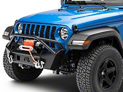 Fab Fours Stubby Front Bumper with Pre-Runner Guard; Matte Black (20-24 Jeep Gladiator JT)