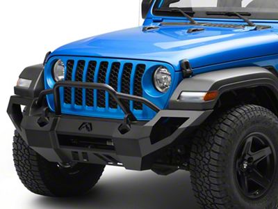 Fab Fours Vengeance Front Bumper with Pre-Runner Guard; Matte Black (20-25 Jeep Gladiator JT)