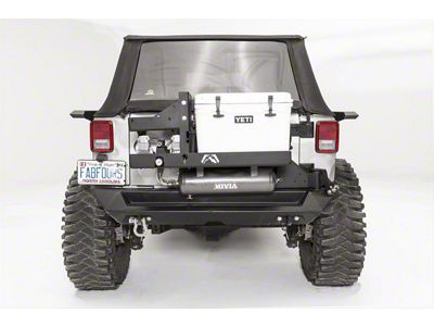 Fab Fours Air Compressor Yeti Tundra 35 Quart Cooler Mount; Bare Steel (07-18 Jeep Wrangler JK)