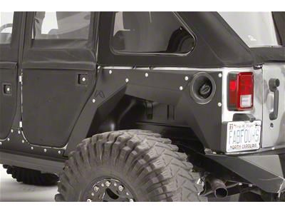 Fab Fours Base Rear Fenders; Matte Black (07-18 Jeep Wrangler JK 4-Door)