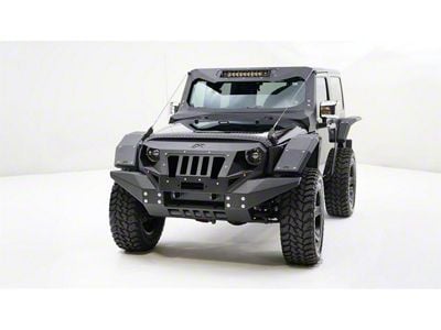 Fab Fours Base Rear Fenders; Matte Black (07-18 Jeep Wrangler JK 2-Door)
