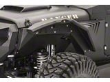 Fab Fours Front Fender System Inner Fenders; Matte Black (07-18 Jeep Wrangler JK)