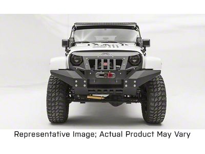 Fab Fours Front Full Width Grumper; Bare Steel (07-18 Jeep Wrangler JK)