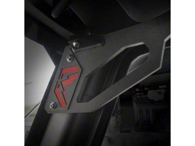 Fab Fours Front Grab Handles; Matte Black (07-18 Jeep Wrangler JK)