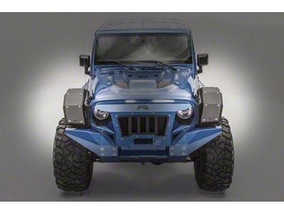 Fab Fours Front Wide Fender Flares; Bare Steel (07-25 Jeep Wrangler JK & JL w/ Fab Fours Base Fender)
