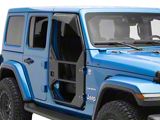 Fab Fours Full Surround Front Tube Doors; Matte Black (18-26 Jeep Wrangler JL)