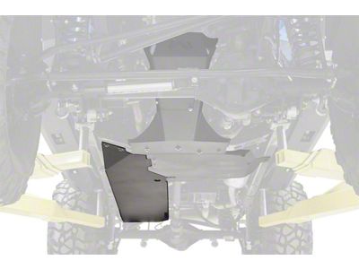 Fab Fours Gas Tank Skid Plate; Matte Black (12-18 3.6L Jeep Wrangler JK)
