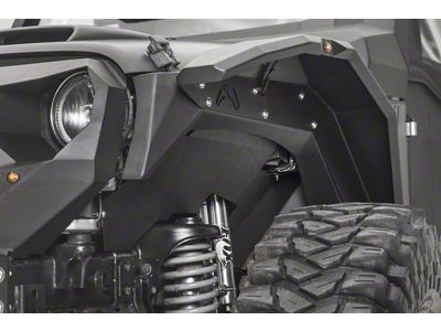 Fab Fours Grumper Front Inner Fenders; Matte Black (18-25 Jeep Wrangler JL)