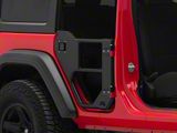 Fab Fours Half Rear Tube Doors; Matte Black (18-26 Jeep Wrangler JL 4-Door)