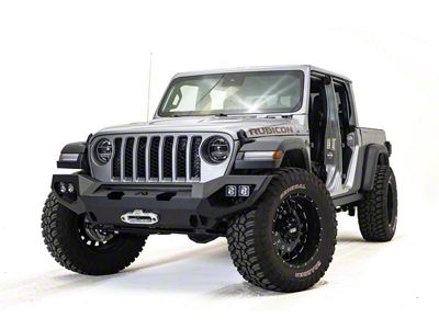 Fab Fours Matrix Front Bumper; Bare Steel (18-25 Jeep Wrangler JL)