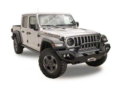 Fab Fours Matrix Front Bumper with Pre-Runner Guard; Bare Steel (18-25 Jeep Wrangler JL)