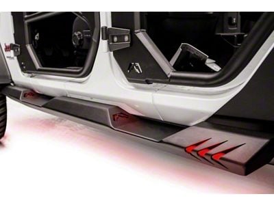 Fab Fours Rock Sliders; Bare Steel (18-25 Jeep Wrangler JL 4-Door)