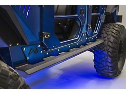 Fab Fours Rock Sliders; Matte Black (07-18 Jeep Wrangler JK 4-Door)