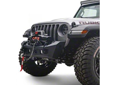 Fab Fours Stubby Front Bumper; Bare Steel (18-25 Jeep Wrangler JL)