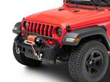 Fab Fours Stubby Front Bumper with Pre-Runner Guard; Matte Black (18-26 Jeep Wrangler JL)