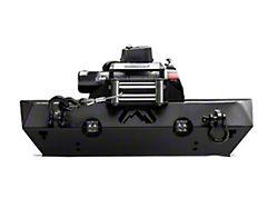 Fab Fours Stubby Winch Front Bumper with No Guard; Matte Black (07-18 Jeep Wrangler JK)