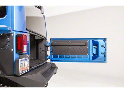 Fab Fours Tailgate Door Plate; Matte Black (07-18 Jeep Wrangler JK)