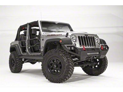 Fab Fours Vengeance Front Bumper with No Guard; Bare Steel (07-18 Jeep Wrangler JK)
