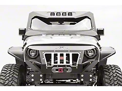 Fab Fours ViCowl Windshield Protector Light Insert; Matte Black (07-18 Jeep Wrangler JK)