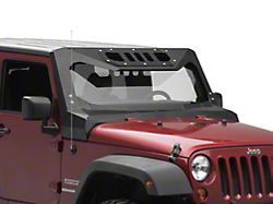 Fab Fours ViCowl Windshield Protector; Matte Black (07-18 Jeep Wrangler JK)