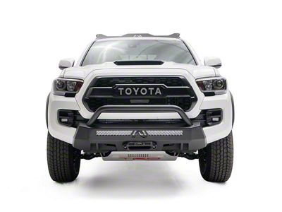 Fab Fours Hidden Winch Mount with Pre-Runner Guard; Bare Steel (16-23 Tacoma)