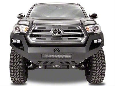 Fab Fours Vengeance Front Bumper with No Guard; Matte Black (12-15 Tacoma)