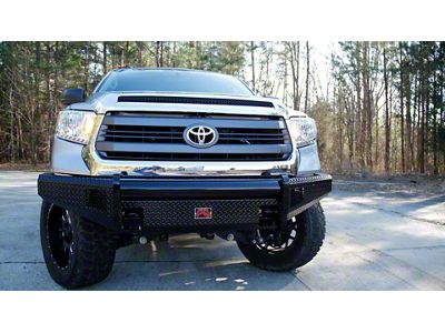 Fab Fours Black Steel Front Bumper; Gloss Black (14-21 Tundra)