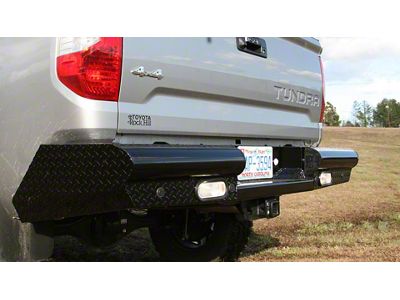 Fab Fours Black Steel Rear Bumper; Gloss Black (07-13 Tundra)