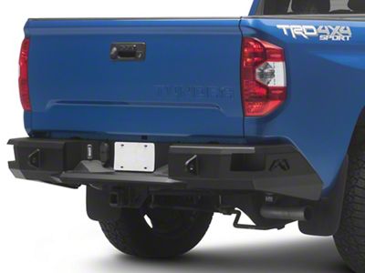 Fab Fours Premium Rear Bumper; Not-Drilled for Backup Sensors; Matte Black (14-21 Tundra)