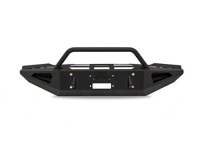 Fab Fours Red Steel Front Bumper with Pre-Runner Guard; Matte Black (07-13 Tundra)